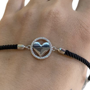 Kalp figürlü gümüş kolye