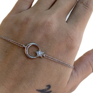 Türk bayraklı gümüş bileklik